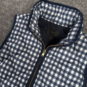 J. Crew Excursion Vest Womens S Quilted Puffer Jacket Navy Blue Down Filled NWOT